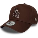 lippikset-kaareva-ruskea-snapback-9forty-e-frame-team-outline-los-angeles-dodgers-mlb-new-era
