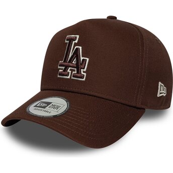 Lippikset kaareva ruskea snapback 9FORTY E Frame Team Outline Los Angeles Dodgers MLB New Era