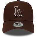 lippikset-kaareva-ruskea-snapback-9forty-e-frame-team-outline-los-angeles-dodgers-mlb-new-era