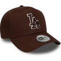 lippikset-kaareva-ruskea-snapback-9forty-e-frame-team-outline-los-angeles-dodgers-mlb-new-era