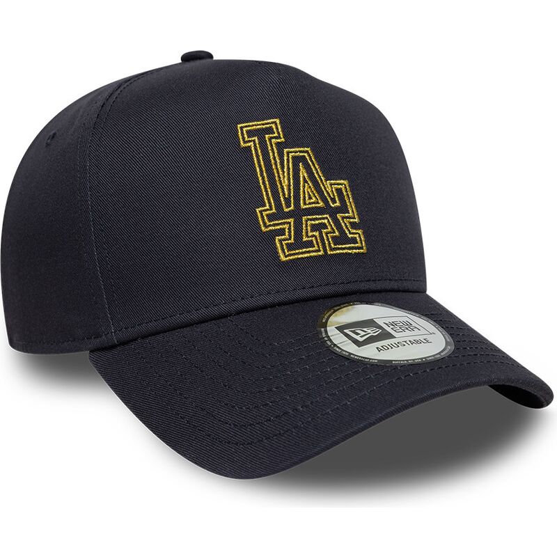 lippikset-kaareva-laivastonsininen-snapback-9forty-dorado-e-frame-metallic-outline-los-angeles-dodgers-mlb-new-era
