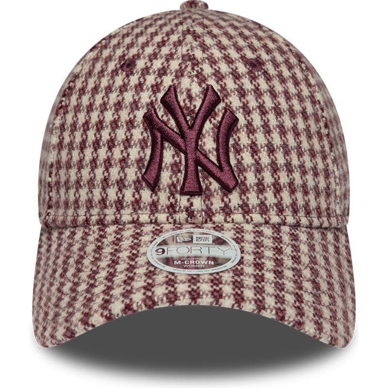 lippikset-kaareva-punainen-saadettava-nauha-9forty-m-crown-houndstooth-new-york-yankees-mlb-new-era
