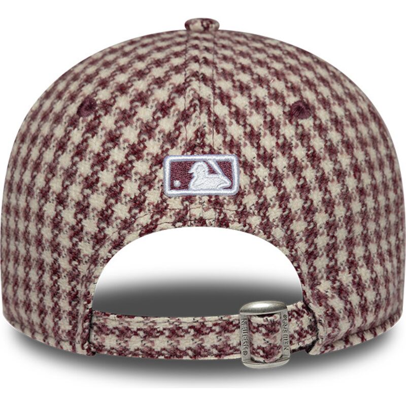 lippikset-kaareva-punainen-saadettava-nauha-9forty-m-crown-houndstooth-new-york-yankees-mlb-new-era