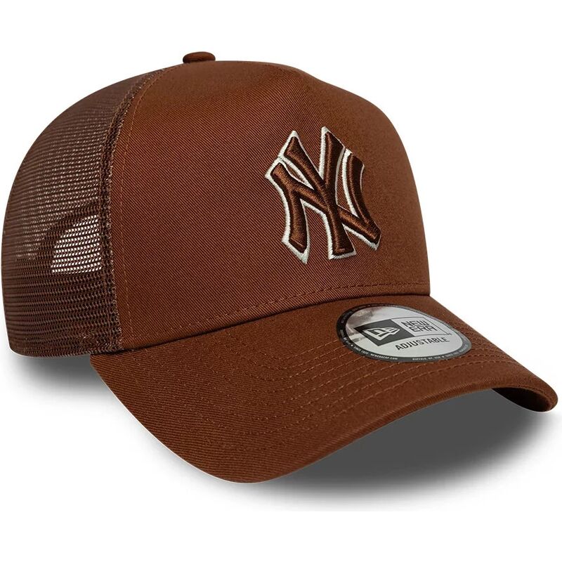 lippikset-kaareva-rekka-ruskea-snapback-e-frame-outline-new-york-yankees-mlb-new-era