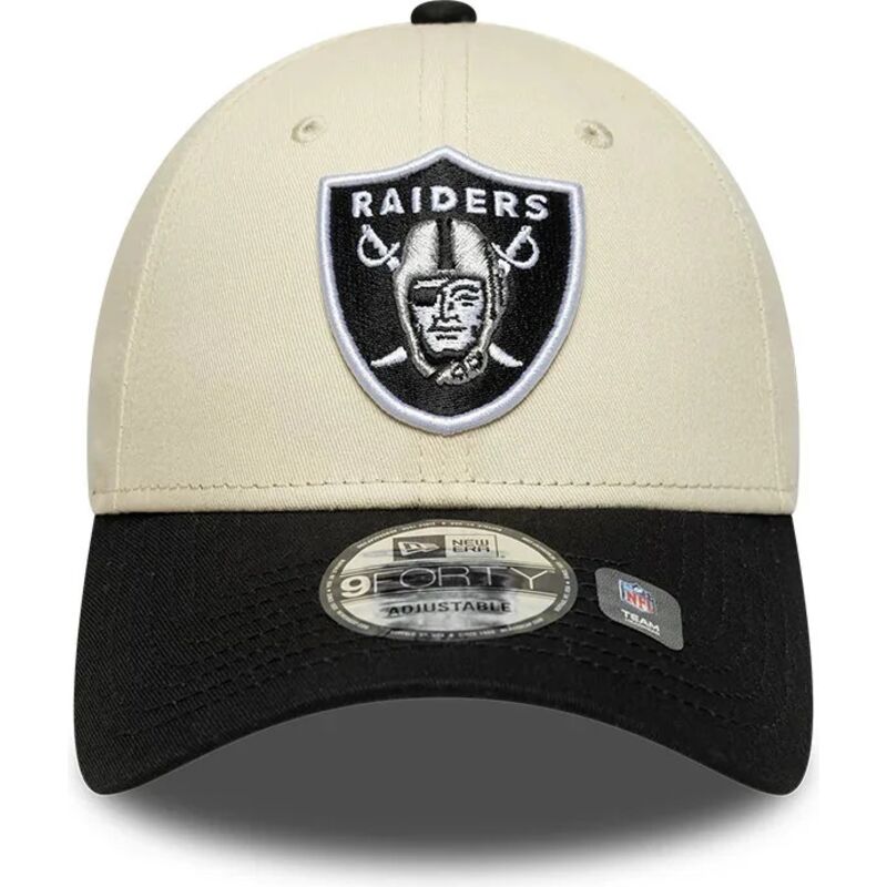 lippikset-kaareva-beige-saadettava-nauha-9forty-colour-block-las-vegas-raiders-nfl-new-era