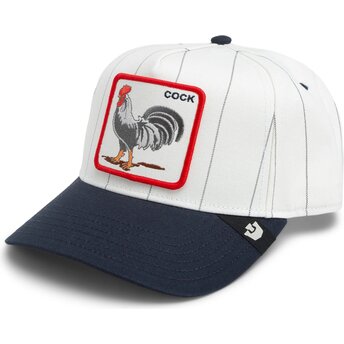 Lippikset kaareva harmaa snapback Pinstripe Rooster Cock Playmakers The Farm Goorin Bros.