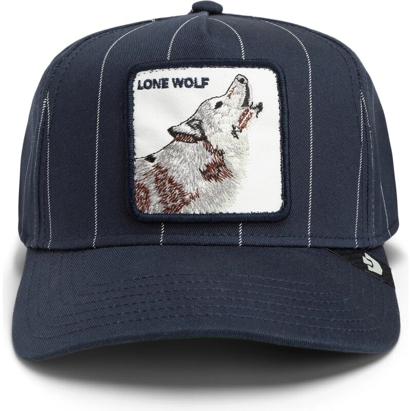 lippikset-kaareva-rekka-laivastonsininen-snapback-pinstripe-lone-wolf-playmakers-the-farm-goorin-bros