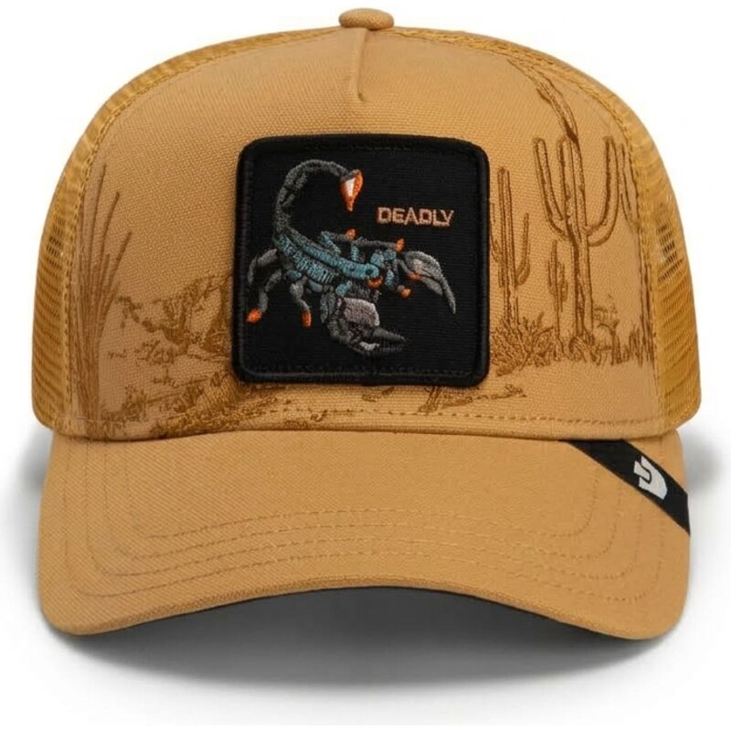 lippikset-kaareva-rekka-ruskea-snapback-scorpion-badlands-deadly-the-farm-goorin-bros