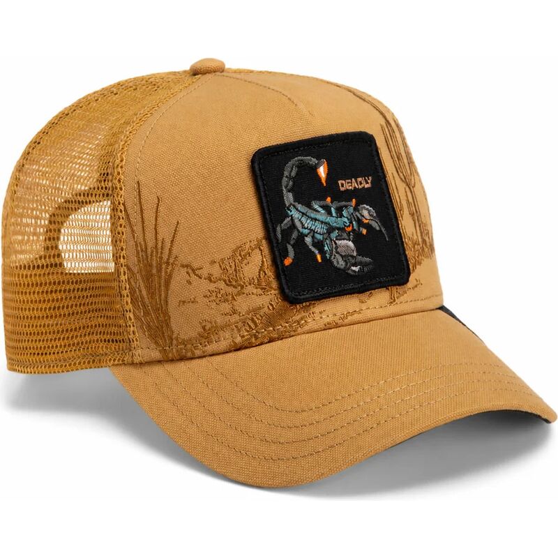 lippikset-kaareva-rekka-ruskea-snapback-scorpion-badlands-deadly-the-farm-goorin-bros