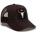 lippikset-kaareva-rekka-ruskea-snapback-skull-badlands-dead-the-farm-goorin-bros