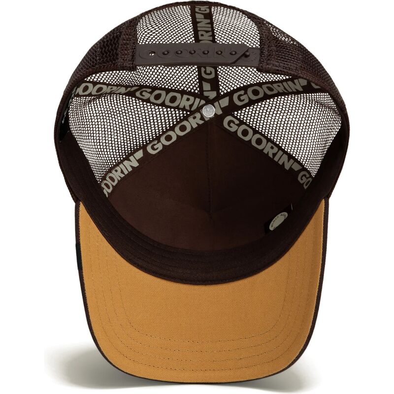 lippikset-kaareva-rekka-ruskea-snapback-skull-badlands-dead-the-farm-goorin-bros