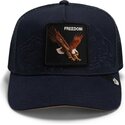 lippikset-kaareva-rekka-laivastonsininen-snapback-eagle-badlands-freedom-the-farm-goorin-bros