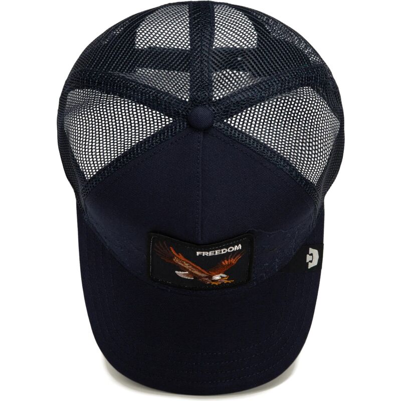 lippikset-kaareva-rekka-laivastonsininen-snapback-eagle-badlands-freedom-the-farm-goorin-bros