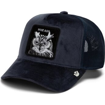 Lippikset kaareva rekka laivastonsininen snapback Velour Wise Ass The Farm Goorin Bros.