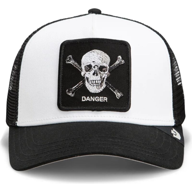 lippikset-kaareva-rekka-musta-snapback-danger-skull-and-crossbones-original-recipe-the-farm-goorin-bros