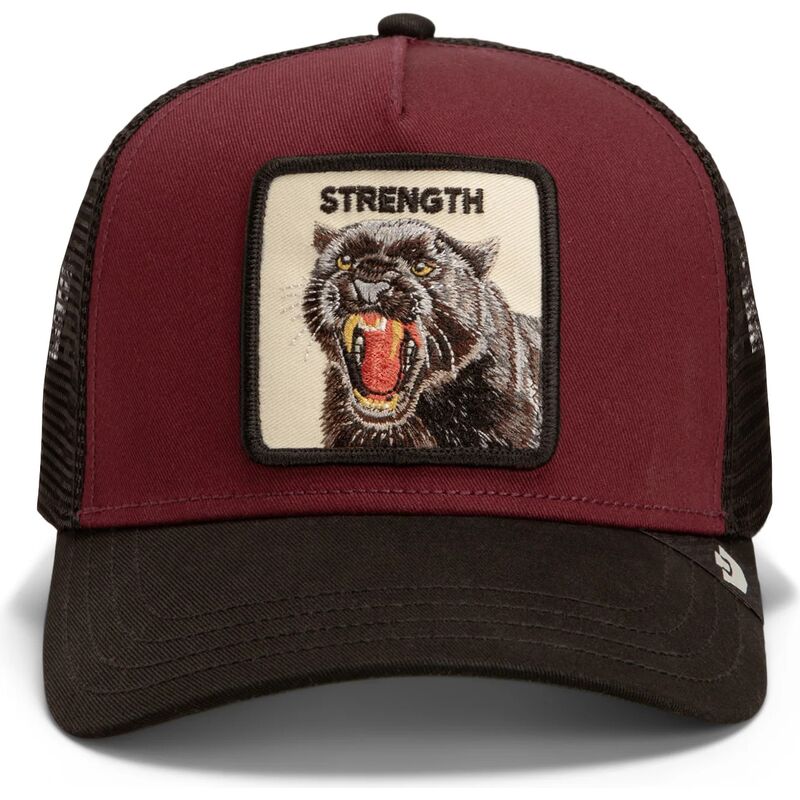lippikset-kaareva-rekka-punainen-snapback-strength-panther-original-recipe-the-farm-goorin-bros