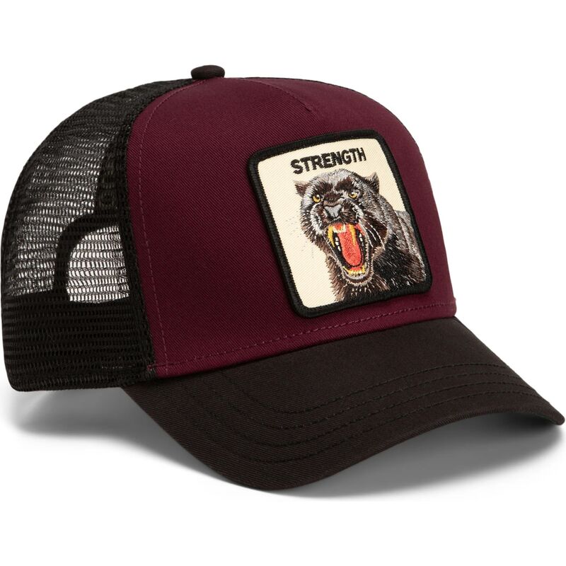 lippikset-kaareva-rekka-punainen-snapback-strength-panther-original-recipe-the-farm-goorin-bros