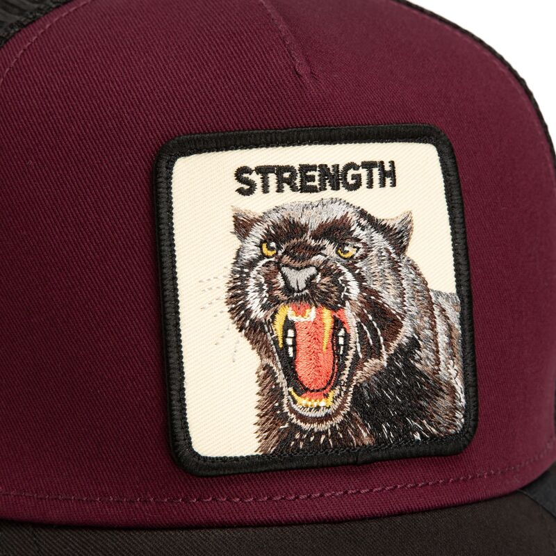 lippikset-kaareva-rekka-punainen-snapback-strength-panther-original-recipe-the-farm-goorin-bros