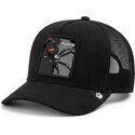lippikset-kaareva-rekka-musta-snapback-black-out-spider-blackened-metallic-poison-the-farm-goorin-bros
