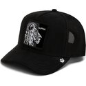 lippikset-kaareva-rekka-musta-snapback-black-out-lion-blackened-metallic-alpha-the-farm-goorin-bros