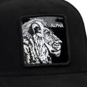 lippikset-kaareva-rekka-musta-snapback-black-out-lion-blackened-metallic-alpha-the-farm-goorin-bros