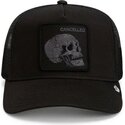 lippikset-kaareva-rekka-musta-snapback-tonal-skull-full-intent-cancelled-the-farm-goorin-bros