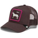 lippikset-kaareva-rekka-ruskea-snapback-shadow-bull-terrier-off-the-leash-the-farm-goorin-bros