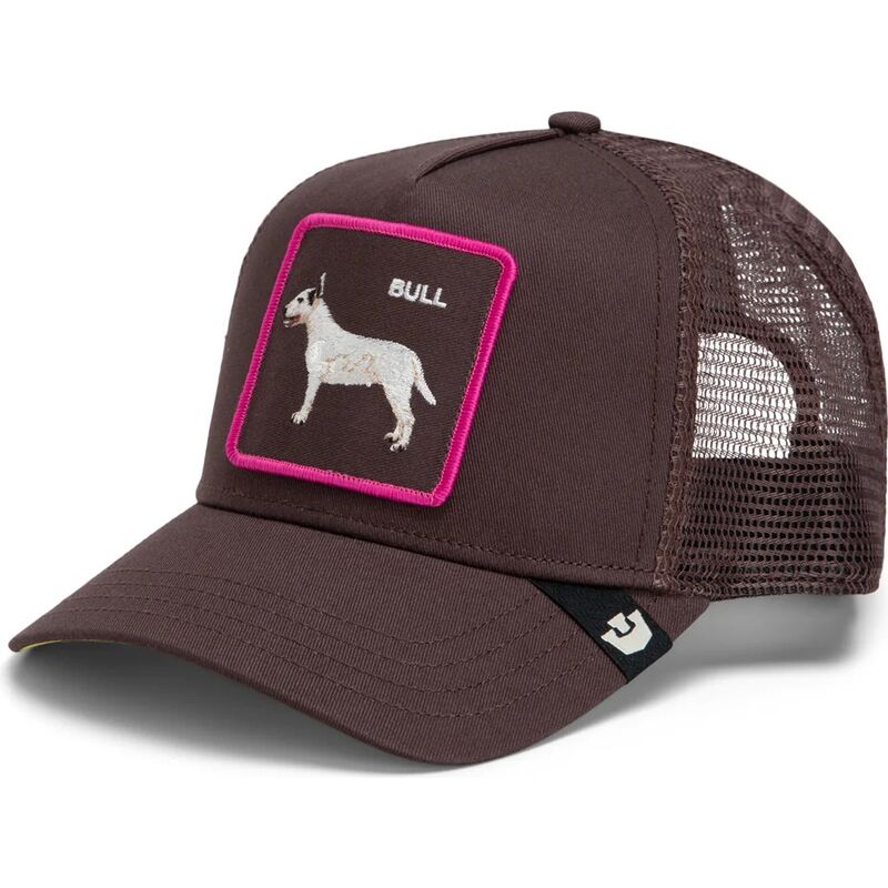 lippikset-kaareva-rekka-ruskea-snapback-shadow-bull-terrier-off-the-leash-the-farm-goorin-bros