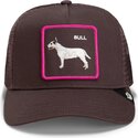 lippikset-kaareva-rekka-ruskea-snapback-shadow-bull-terrier-off-the-leash-the-farm-goorin-bros