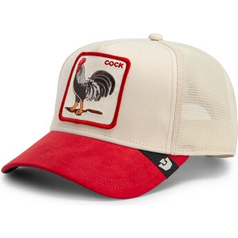 Lippikset kaareva rekka punainen snapback The Suede Rooster Microsuede Cock The Farm Goorin Bros.