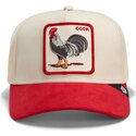 lippikset-kaareva-rekka-punainen-snapback-the-suede-rooster-microsuede-cock-the-farm-goorin-bros