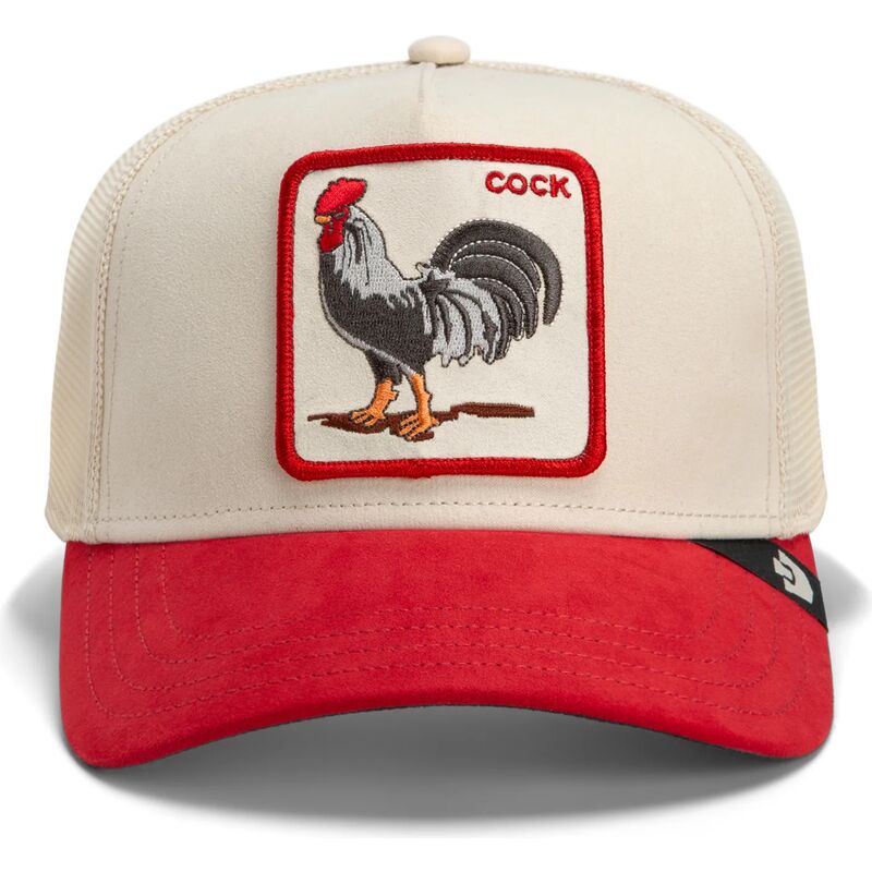 lippikset-kaareva-rekka-punainen-snapback-the-suede-rooster-microsuede-cock-the-farm-goorin-bros