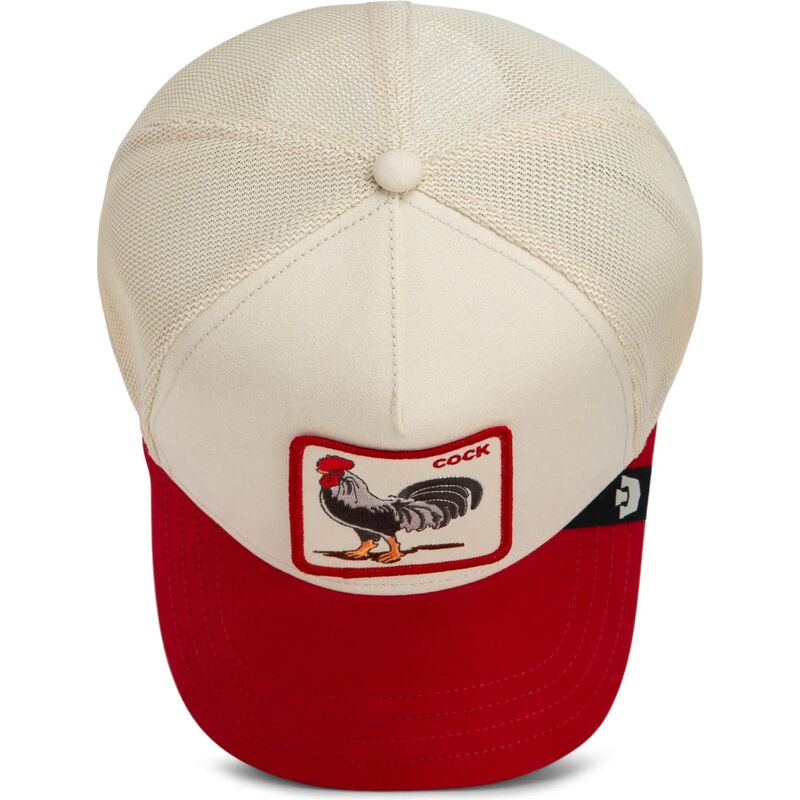 lippikset-kaareva-rekka-punainen-snapback-the-suede-rooster-microsuede-cock-the-farm-goorin-bros