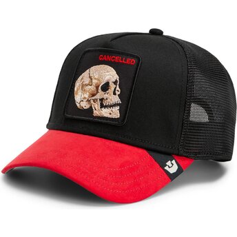 Lippikset kaareva rekka musta snapback Cancelled Skull Microsuede The Farm Goorin Bros.
