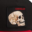 lippikset-kaareva-rekka-musta-snapback-cancelled-skull-microsuede-the-farm-goorin-bros