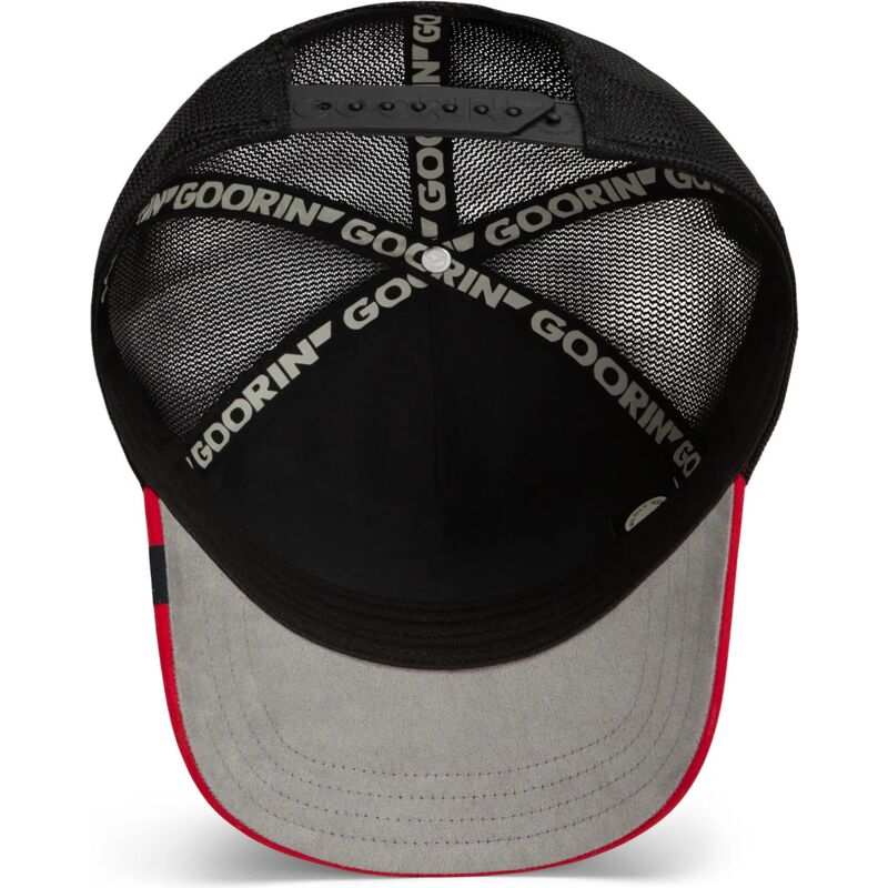 lippikset-kaareva-rekka-musta-snapback-cancelled-skull-microsuede-the-farm-goorin-bros
