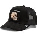 lippikset-kaareva-rekka-musta-snapback-suede-cancelled-skull-microsuede-the-farm-goorin-bros