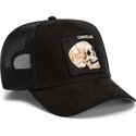 lippikset-kaareva-rekka-musta-snapback-suede-cancelled-skull-microsuede-the-farm-goorin-bros