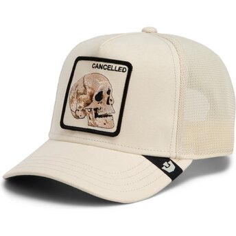 Lippikset kaareva rekka beige snapback Suede Cancelled Skull Microsuede The Farm Goorin Bros.