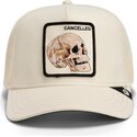 lippikset-kaareva-rekka-beige-snapback-suede-cancelled-skull-microsuede-the-farm-goorin-bros