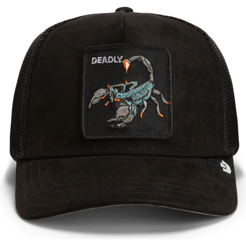 lippikset-kaareva-rekka-musta-snapback-suede-scorpion-microsuede-the-farm-goorin-bros