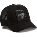 lippikset-kaareva-rekka-musta-snapback-suede-scorpion-microsuede-the-farm-goorin-bros