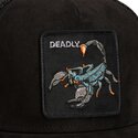 lippikset-kaareva-rekka-musta-snapback-suede-scorpion-microsuede-the-farm-goorin-bros