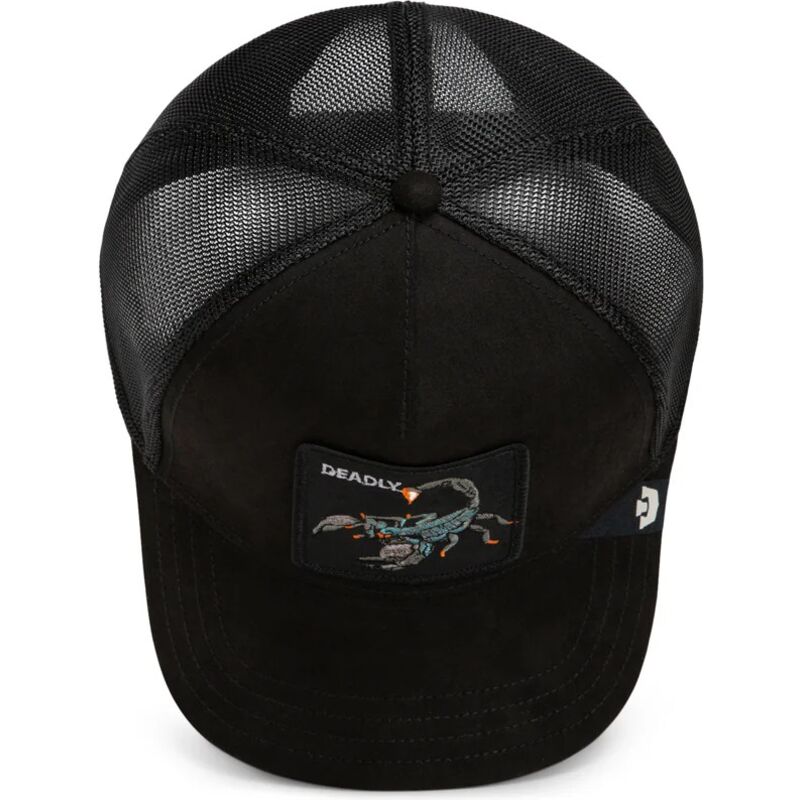 lippikset-kaareva-rekka-musta-snapback-suede-scorpion-microsuede-the-farm-goorin-bros