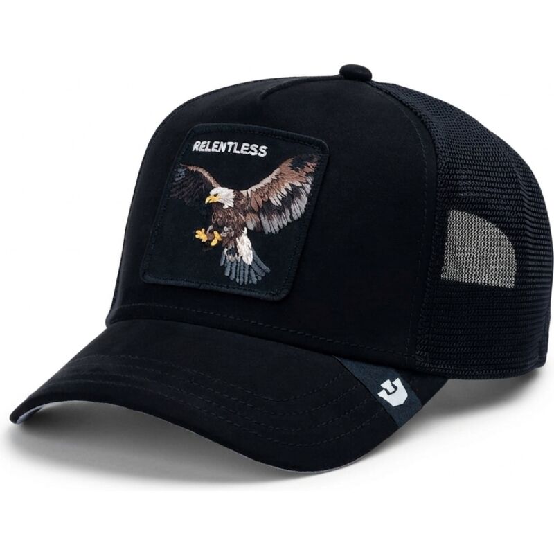 lippikset-kaareva-rekka-musta-snapback-suede-relentless-eagle-microsuede-the-farm-goorin-bros