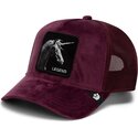 lippikset-kaareva-rekka-punainen-snapback-velour-legend-the-farm-goorin-bros
