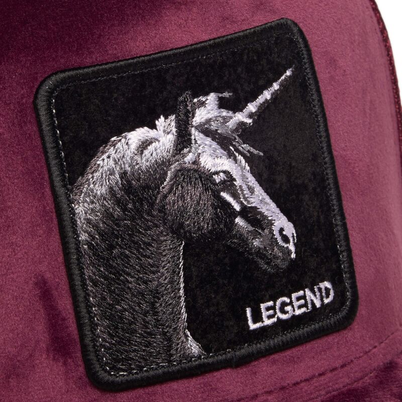 lippikset-kaareva-rekka-punainen-snapback-velour-legend-the-farm-goorin-bros