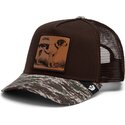 lippikset-kaareva-rekka-ruskea-snapback-engraved-dog-camo-glitch-the-farm-goorin-bros