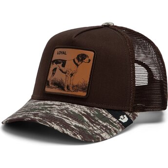 Lippikset kaareva rekka ruskea snapback Engraved Dog Camo Glitch The Farm Goorin Bros.
