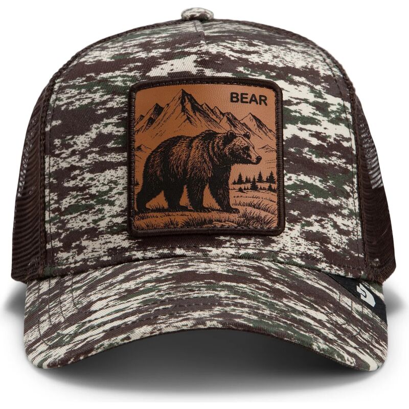 lippikset-kaareva-rekka-maastokuvio-snapback-engraved-bear-camo-glitch-the-farm-goorin-bros